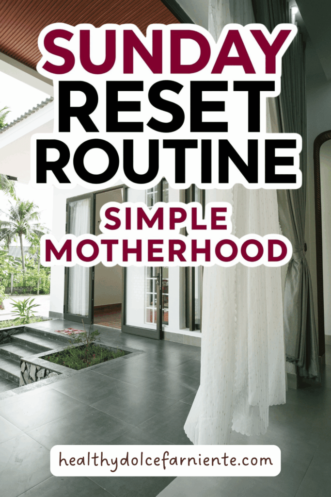 Sunday reset: home reset, me time, journaling and planning